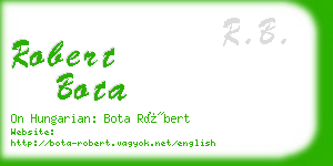 robert bota business card